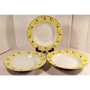 3 Royal Doulton Blueberry Soup Bowls 7 1/2" 2005